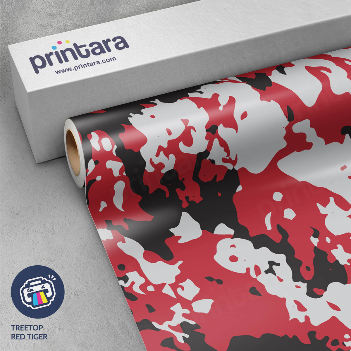 Treetop Red Tiger Gun Skin Vinyl Wrap