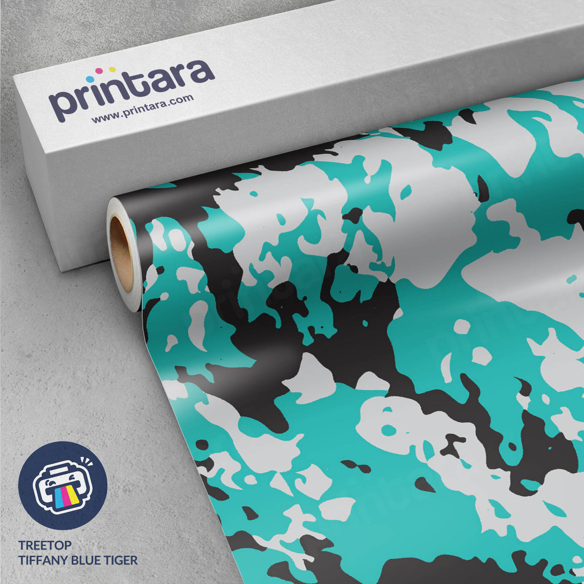 Treetop Tiffany Blue Tiger Gun Skin Vinyl Wrap