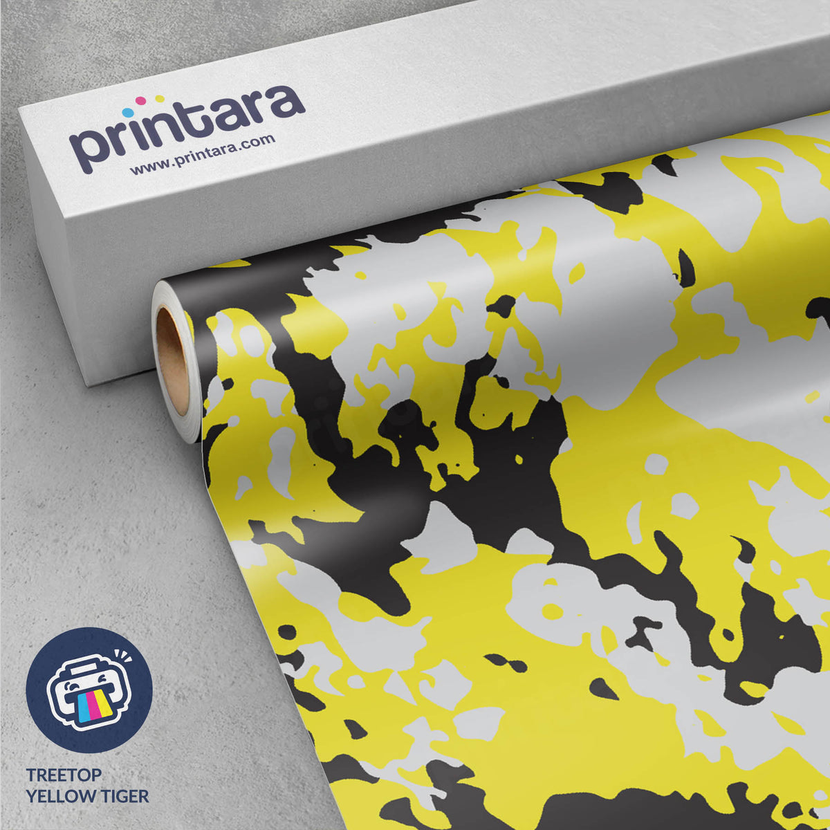 Treetop Yellow Tiger Gun Skin Vinyl Wrap