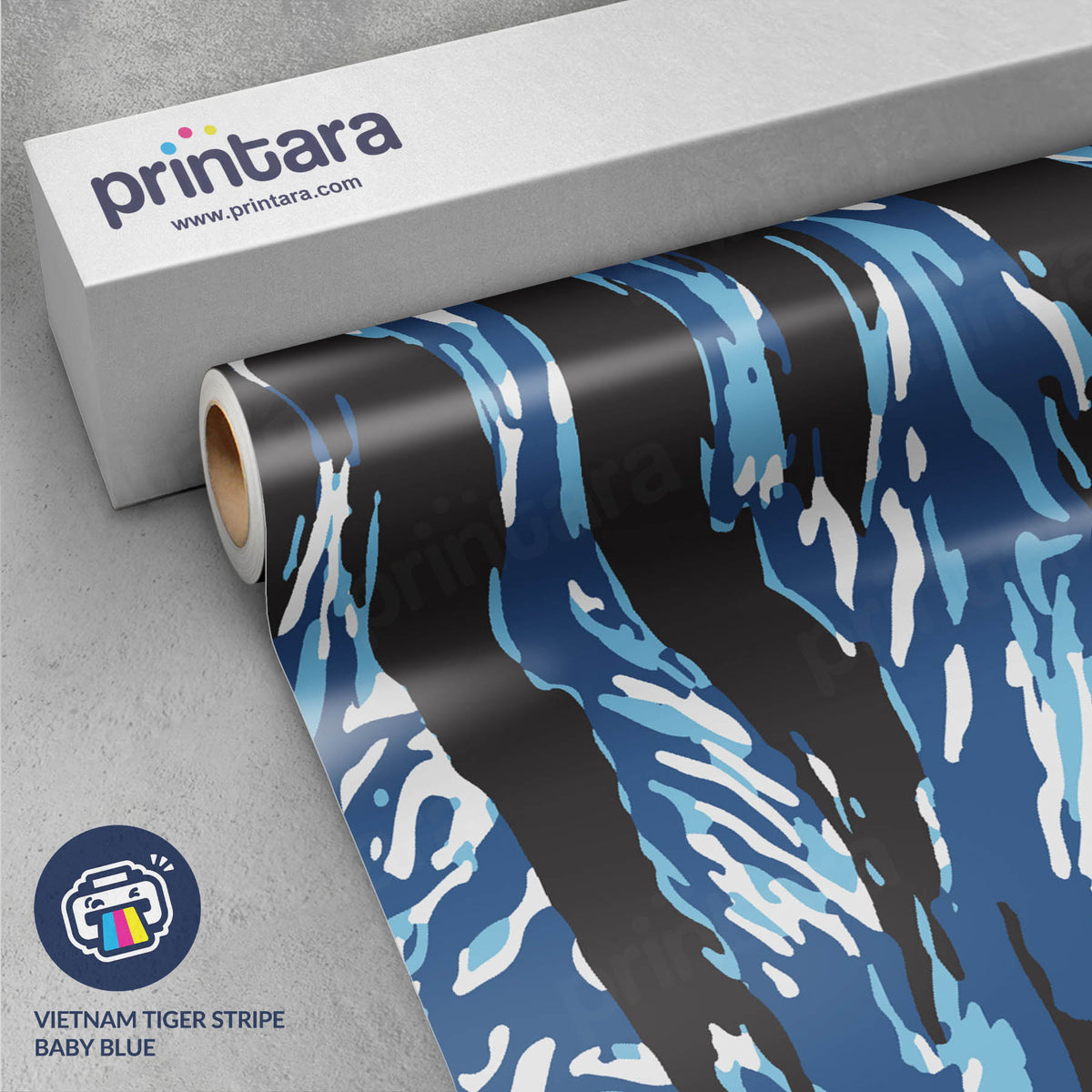 Vietnam Tiger Stripe Baby Blue Gun Skin Vinyl Wrap