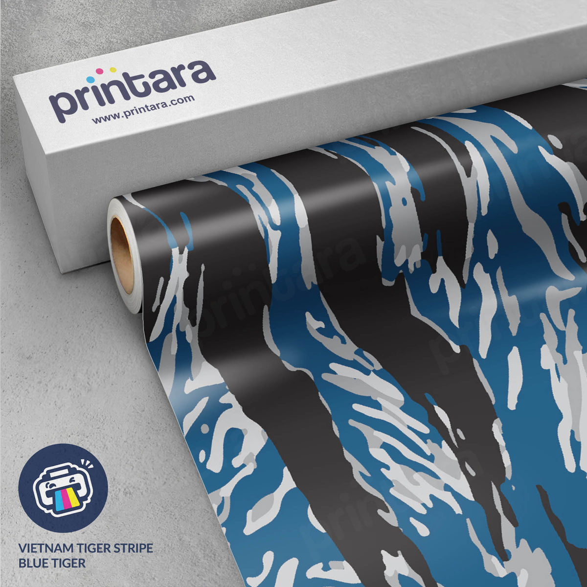 Vietnam Tiger Stripe Blue Tiger Gun Skin Vinyl Wrap