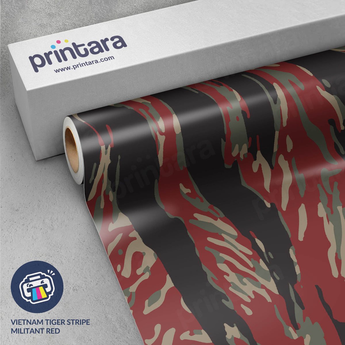 Vietnam Tiger Stripe Militant Red Gun Skin Vinyl Wrap