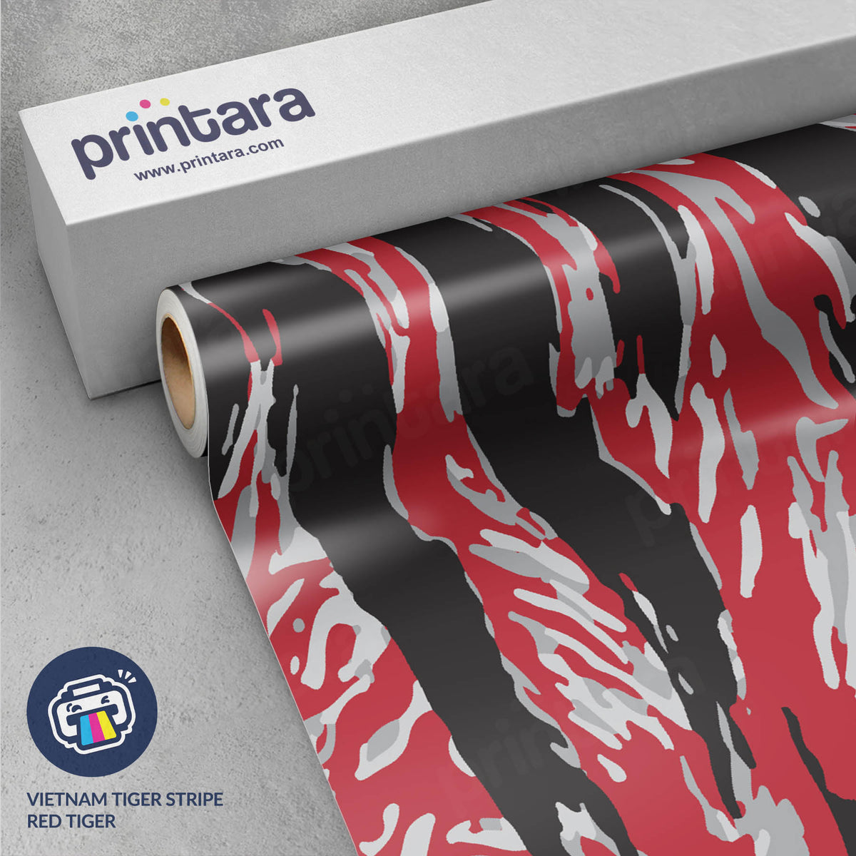 Vietnam Tiger Stripe Red Tiger Gun Skin Vinyl Wrap